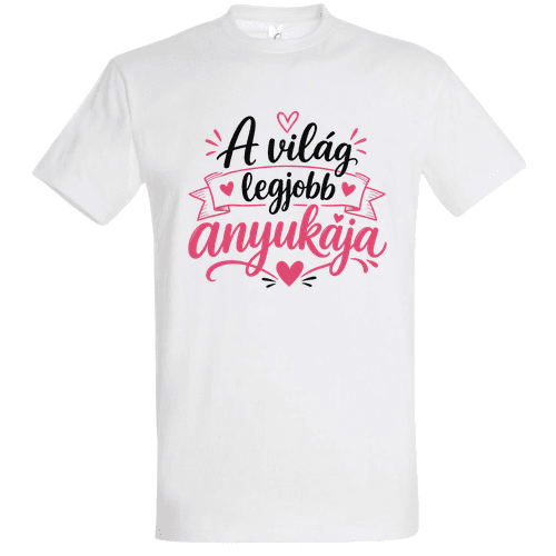 A világ legjobb anyukája póló – Kézírásos szalagos design