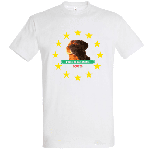 100% Demokrácia Betöltve - Politikai Vicces Póló