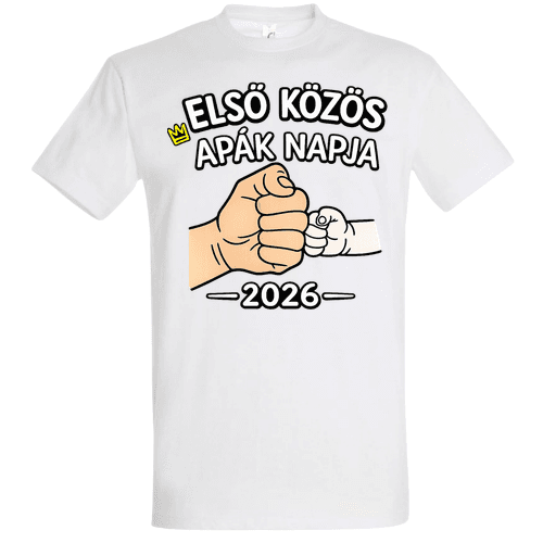 Első Közös Apák Napja 2026 – Apa-Baba Ökölbökölés Póló