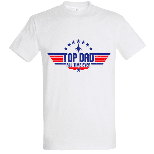 Top Dad All Time Ever – Top Gun Ihlette Apák Napi Póló