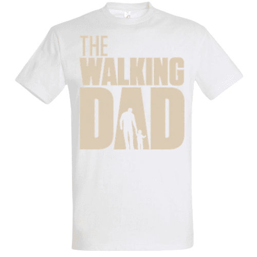 The Walking Dad Póló – Bézs Minimál Dizájn | Apák Napja