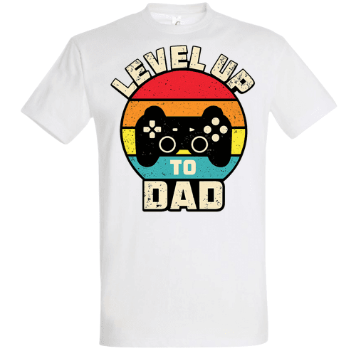 Level Up to Dad – Gamer Apák Napi Póló Kontroller Dizájnnal