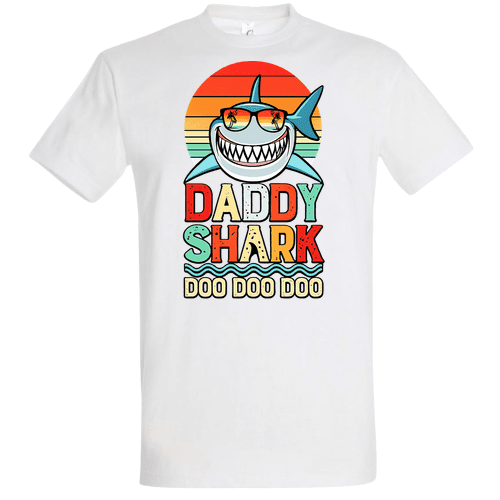 Daddy Shark Doo Doo Doo – Cápás Apák Napi Póló