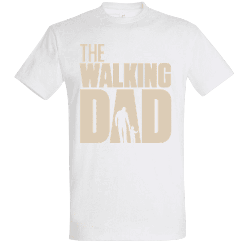 The Walking Dad Póló – Bézs Minimál Dizájn | Apák Napja
