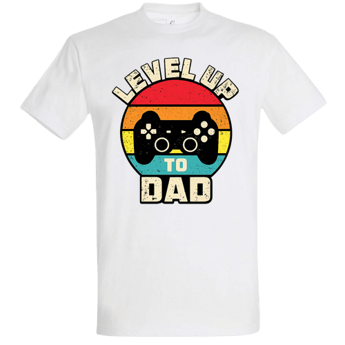 Level Up to Dad – Gamer Apák Napi Póló Kontroller Dizájnnal