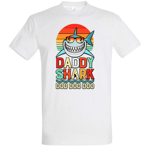 Daddy Shark Doo Doo Doo – Cápás Apák Napi Póló