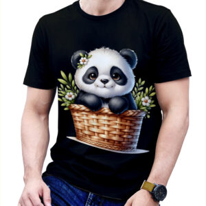 Kosárban ülő panda