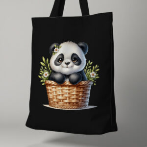 Kosárban ülő panda