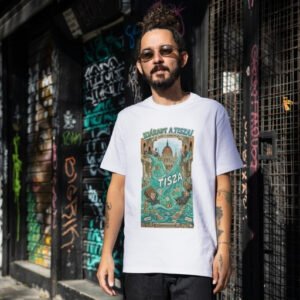 Politikai vicces póló férfi fehér kiáradt a Tisza rajzfilm