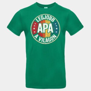Legjobb Apa a Világon Póló – Napsugaras Retró Pecsét