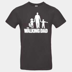 The Walking Dad Póló – Fehér Kontúr, Apával és Két Gyerekkel