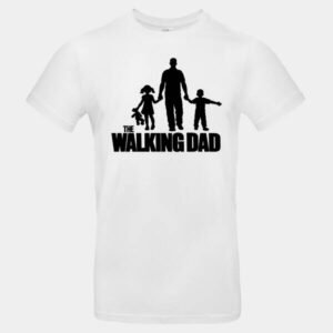 The Walking Dad Póló – Fekete Sziluett, Apával és Két Gyerekkel
