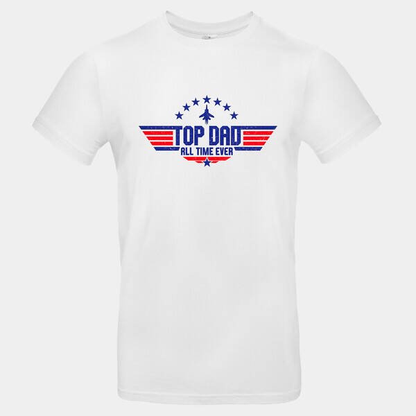 Top Dad All Time Ever – Top Gun Ihlette Apák Napi Póló