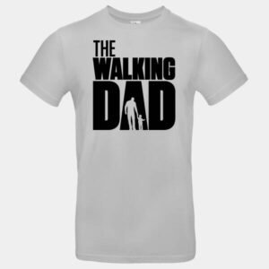 The Walking Dad Póló – Fehér Dizájn Fekete Pólóra